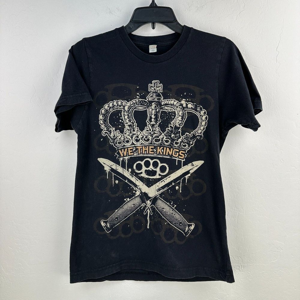 Anvil Tshirt Mens Small Black We The Kings  Grunge Graphic‎ Tee